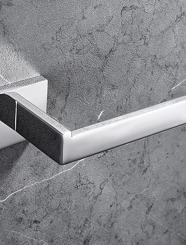  Toilettenpapierhalter hochwertiges Design modern Edelstahl für Badezimmer Wandmontage gebürstet silbern 1St