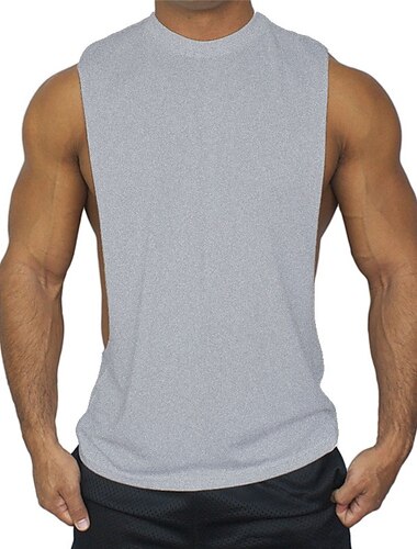  Homens Regata de Corrida Regata para Esportes Sem Manga Colete Verão Respirável Secagem Rápida Ginástica Treino de Ginástica Basquete Roupa de esporte Roupas Esportivas Preto Branco Amarelo