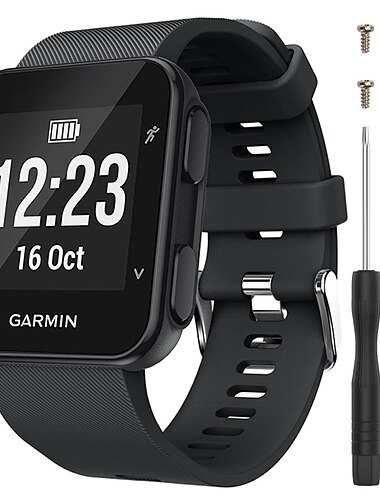 Horlogeband voor Garmin Forerunner 30/35 Siliconen Vervanging Band Ademend Sportband Polsbandje