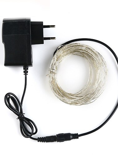  eleganti luci per feste di nozze, luci fatate da 5 m, adattatore da 12 V a 1 A, luci per decorazioni di nozze, stringhe di LED, luci per feste di nozze ...