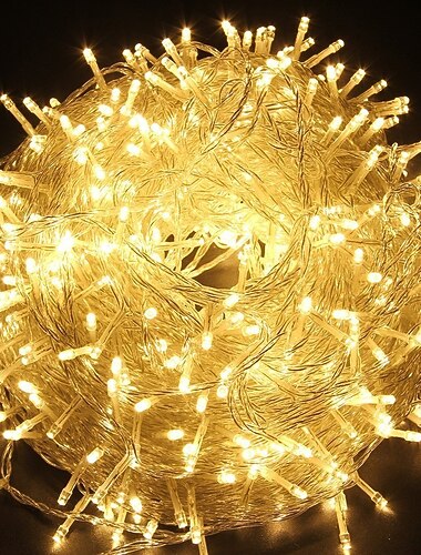  Elegant Bryllups Mottak Fest 30m 300LEDs Fe Lyslenker Lampe Tre Helligdags Bryllupsfest Dekorasjon Tilkoblebar Hvit Blå Flerfarget Varm Hvit 220-240V 1stk