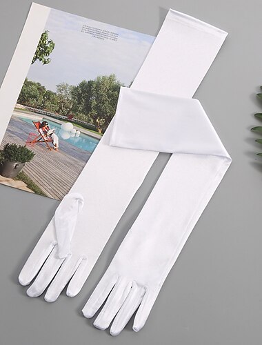  Dentelle / Satin élastique / Satin Longueur Coude Gant Elégant / Fête / Soirée Avec Couleur Pure Gants de Mariage / Fête