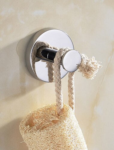  ganci da parete per cappotti, ganci per accappatoio in acciaio inossidabile cromato, ganci appendiabiti da parete per bagno, camera da letto, cucina