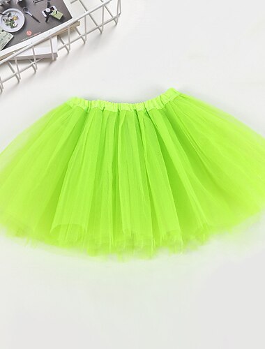  Retro Vintage Rock Tutu Balletttänzer Einfarbig Mädchen Leistung Party Halloween Kinder Rock