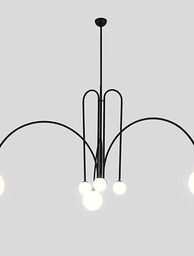  130 cm Einzeldesign-Kronleuchter Metall geometrisch industrielle Neuheit lackierte Oberflächen künstlerisch 110-120v 220-240v