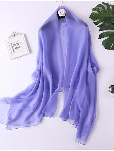 Tücher für Damen, Umhänge für Hochzeitsgäste, Damenschals, Schals, Sonnenschutz, ärmellos, Hochzeitsumhänge aus Seidenimitat mit reiner Farbe für den Party-Frühling&amp; fallen