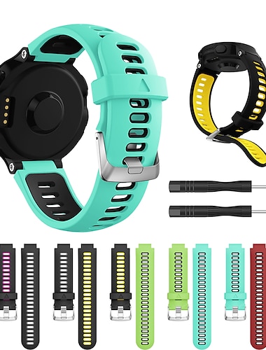  Ремешок для часов для Garmin Forerunner 220/230/235/620/630/735XT Approach S20 / S6 / S5 силиконовый Замена Ремень Дышащий Спортивный ремешок Браслет