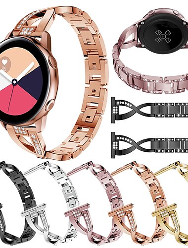  Ремешок для часов для Samsung Watch 7/6/5/4 40/44mm, Galaxy Watch 5 Pro 45mm, Galaxy Watch 6/4 Classic 42/46/43/47mm, Watch 3, Active 2, Gear S3 S2 Нержавеющая сталь Замена Ремень 20mm 22mm