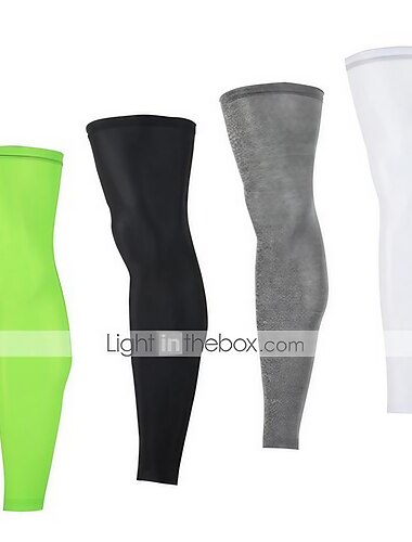 1 Par Arsuxeo Calentadores de la pierna / Polainas Color sólido Ligero Filtro Solar UPF 50 Bicicleta Negro Blanco Verde claro Poliéster Elastán Invierno para Hombre Mujer Adulto Bicicleta de Pista