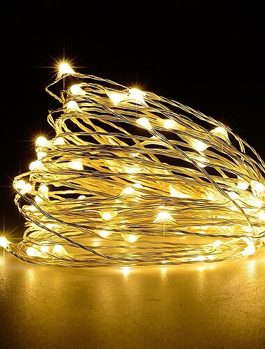  20m Lichterkette 200 LEDs warmweiß rgb weiß wasserdicht kreative Partybatterien betrieben