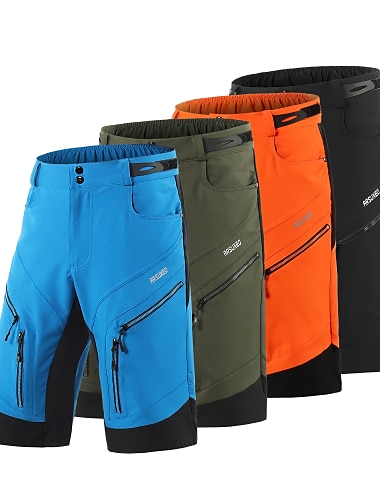  Arsuxeo Męskie Spodenki rowerowe MTB Spodenki rowerowe Rower Szorty Workowate spodenki Lekko luźna Lato Kolarstwo górskie Kolarstwie szosowym Sport Szybkie wysychanie Wodoodporny zamek błyskawiczny