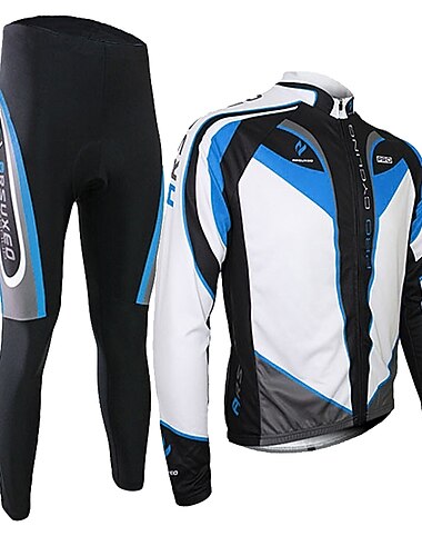  Arsuxeo Ανδρικά Μακρυμάνικο Φανέλα με κολάν για ποδηλασία Μπουφάν ποδηλασίας Καλοκαίρι Σπαντέξ Σιλικόνη Πολυεστέρας Μαύρο / Κόκκινο Πράσινο Βυσσινί Κουρελού Αστείος Ποδήλατο Ρούχα σύνολα / Ελαστικό