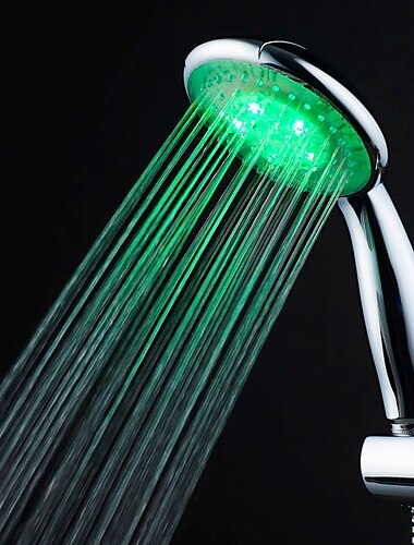  Wandmontierte, moderne LED-Handbrause, Dusche mit ABS-Jet + Regenstrahlfunktion