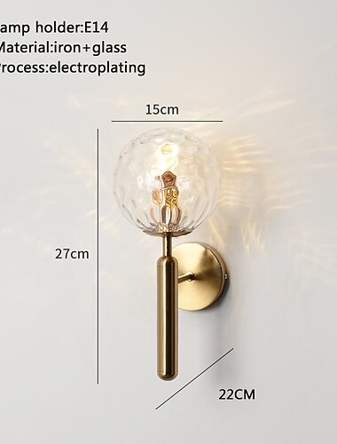  kreative nordische stil wandleuchten wandleuchten schlafzimmer glas wandleuchte ip20 220-240v