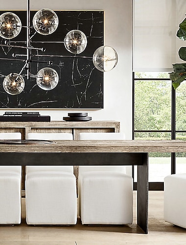  suspension globe en verre design moderne style nordique lustre 6 lumières finitions peintes métal électrolytique 220v 110v blanc chaud blanc froid