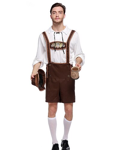  Lederhosen Vienne Style traditionnel Fête d'Octobre Fête / Célébration Marron Facile Déguisement Carnaval