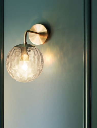  candeeiros de parede estilo nórdico mini arandelas de parede quartos lojas / cafés aplique de parede de vidro ip20 220-240v