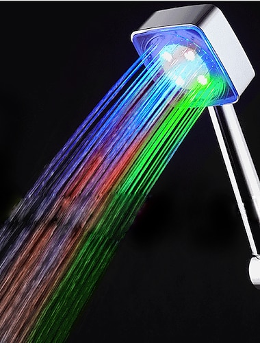  LED-Duschkopf-Farbwechsel 2 Wassermodus 7-Farben-Glühlicht automatisch wechselnder Handbrause