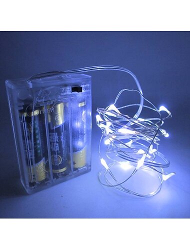  Elegant bröllopsmottagning fest 2st/set 3m 30LED snöre ljus batteribox koppartråd girland lampa utomhus vattentät fe belysning för bröllopsfest dekoration