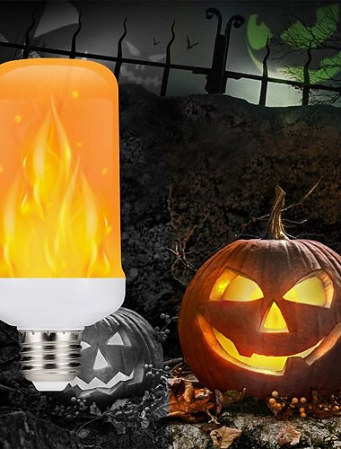  λαμπάκια led φλόγας 7w e27 που τρεμοπαίζουν φλόγα αποκριάτικα στηρίγματα εξοικονόμηση ενέργειας για το φεστιβάλ αποκριών Χριστουγεννιάτικο μπάρμπεκιου ac85-265v