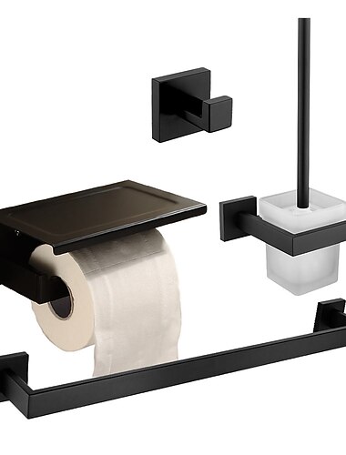  sada koupelnového příslušenství / tyč na ručníky / držák toaletního papíru prémiový design / kreativní tradiční / moderní brýle / nerezová ocel / kov 4ks - nástěnná koupelna