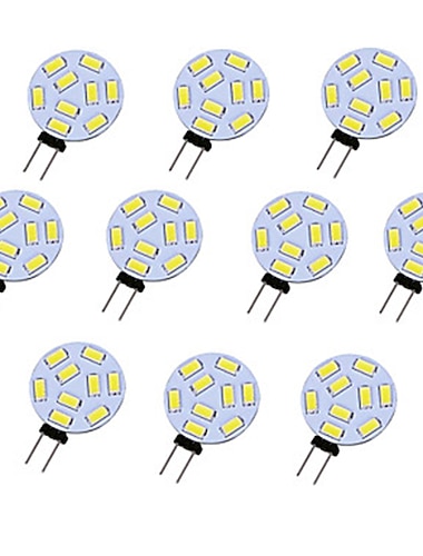  10 τεμ 2 φώτα led led με διπλή ακίδα 300 lm g4 t 9 led beads smd 5730 ζεστό λευκό λευκό 12 v