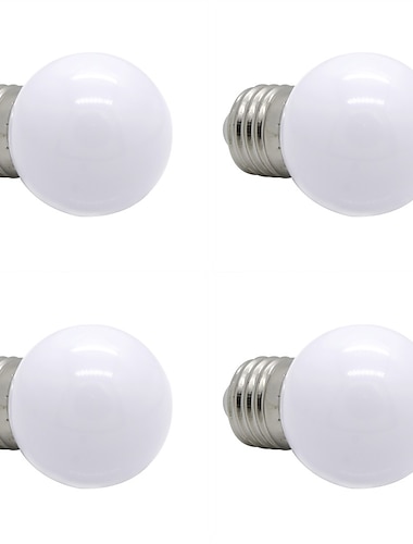  Lot de 4 ampoules LED 1 W E26/E27 G45, 90-120 lm, 12 perles SMD 2835, blanc chaud/blanc naturel/blanc 220-240 V