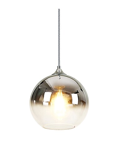  30cmシングルデザインペンダントライトLEDガラスグローブ電気メッキ家族の友人のためのモダンなギフト220-240v
