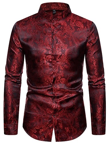  Punk & Gothic Viktorianisch Steampunk Bluse / Hemd Pestdoktor Jacquard Herren Karneval Maskerade Party Karneval von Venedig Erwachsene Hemd Frühling Herbst