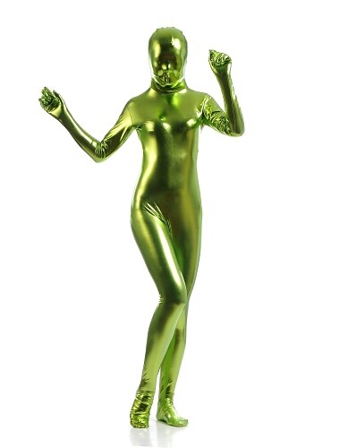  Blanke Zentai-dragter Cosplay kostume Bodysuit Karneval kostume Fuldkrops dragt Herre Dame Sexet kostume Ensfarvet Spandex Latex Kostume til Halloween