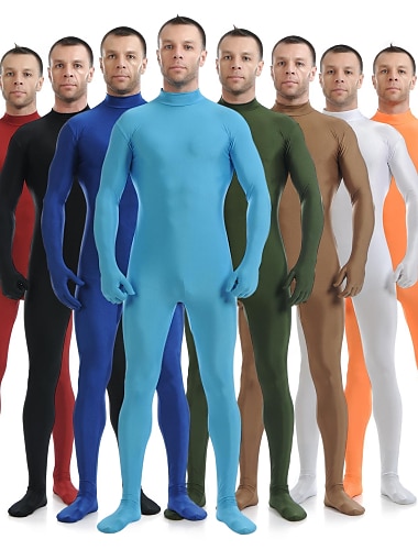  Zentai-kostymer Kostym Huvtröja Karnevalsdräkt Helkroppsdräkt kungens dag Herr Dam Kön Solid färg Spandex Lykra Kostym för Prestanda Fest Alla hjärtans dag Halloween Vuxna