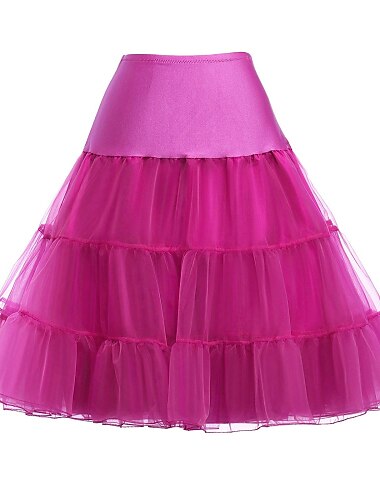  Retro Vintage Klassische Lolita 1950er Reifrock Krinoline Tutu Unterrock Balletttänzer Einfarbig A-Linie Damen Mädchen Karneval Maskerade Teegesellschaft Junggesellinnenabschiedsparty Erwachsene