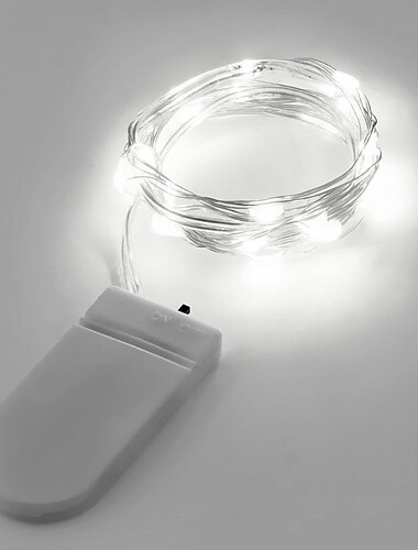  LED-Fee-Lichterkette, 2 m, 20 LEDs, Kupferdraht, Lichter für Hochzeitsdekoration, Weihnachtsbaum, Hochzeit, Party, Geschenk, Knopfbatterie