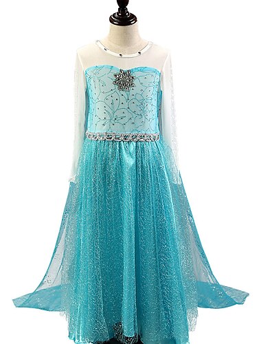  Prinzessin Elsa Kleid Cosplay Kostüm Maskerade Weihnachten Mode Täglich Film Cosplay for Mädchen Kinder Karneval Maskerade
