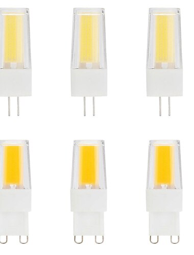  6pcs 5 W Luces LED de Doble Pin 500 lm G9 G4 T 1 Cuentas LED COB Regulable Nuevo diseño Blanco Cálido Blanco 220-240 V
