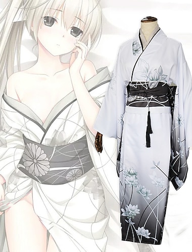  Inspiré par Yosuga no Sora Kasugano Sora Manga Costumes de Cosplay Japonais Costumes de Cosplay Kimono Collant / Combinaison Corsets Nœud papillon Pour Femme / Coiffure / Ceinture / Ruban / Coiffure