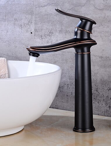  Robinet lavabo - Simple Laiton Sur Pied Mitigeur un trouBath Taps / contemporain / 1 poignée / Oui