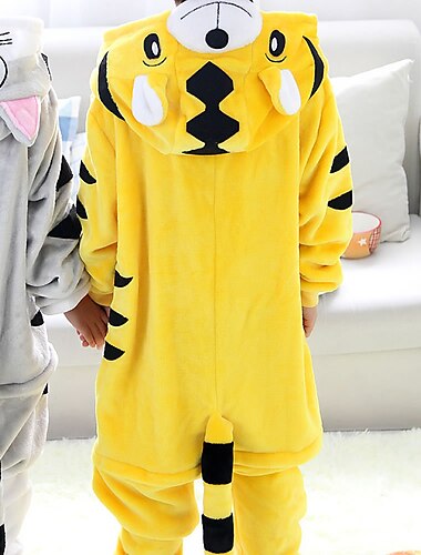  Kinder Tier Onesie-Kostüm Faschingskostüme Katze Tiger Pyjamas-Einteiler Kigurumi-Pyjamas Lustiges Kostüm Für Jungen und Mädchen Karneval Karikatur