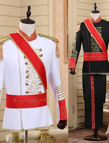  Elegante Retro Antiguo Victoriano Abrigo Pantalones Accesorios sombrero Príncipe Corrina victoriana Caballero Color sólido Vestido de Gala Hombre Víspera de Todos los Santos Mascarada Fiesta Jubileo