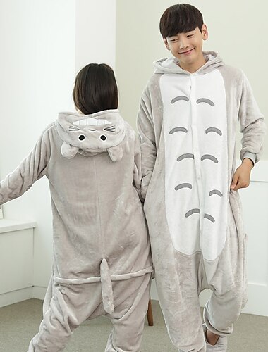  Erwachsene Tier Onesie-Kostüm Totoro Pyjamas-Einteiler Kigurumi-Pyjamas Für Herren und Damen Karneval Karikatur