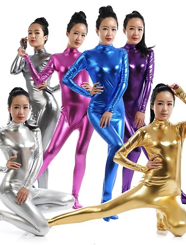 Shinningstar Girls Womens Full Body Open Face Spandex Lycra Unitard Mask Zentai Costume Bodysuit 