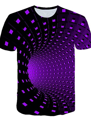  Voor heren Grafisch 3D Print T-shirt Korte mouw T-shirt 3D-afdrukken Ronde hals Overhemd Streetwear Basic Uitgaan Zwart Geel Rood Zomer Kleding Aziatische maat S M L XL 2XL 3XL