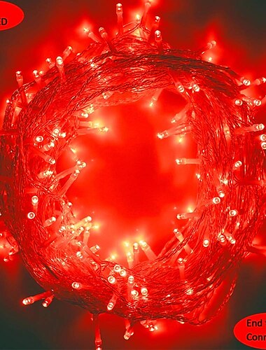  10 m Světelné řetězy 100 LED diody 1 sada Červená Párty Ozdobné Připojitelný 220-240 V