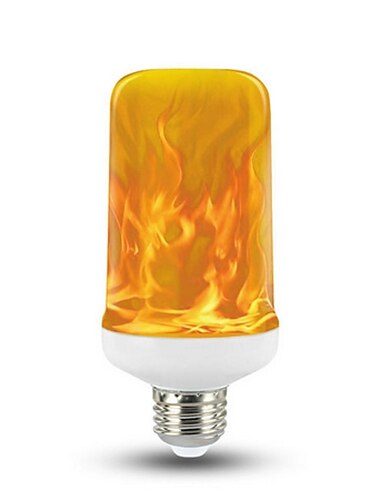  led flamme effekt lys pære ferie lys 4 modes gul blå lys 6w e27 e26 base halloween jul bolig dekoration have dekoration lys ac 85-265v