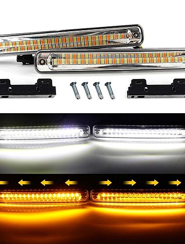  2stk Bil LED Kørelys til dagskørsel Blinklys Elpærer SMD 3014 Energibesparende Super lys Bedste kvalitet Til Universel Alle år