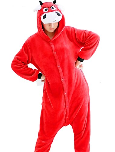  Erwachsene Tier Onesie-Kostüm Faschingskostüme Milchkuh Pyjamas-Einteiler Kigurumi-Pyjamas Lustiges Kostüm Für Herren und Damen Karneval Karikatur