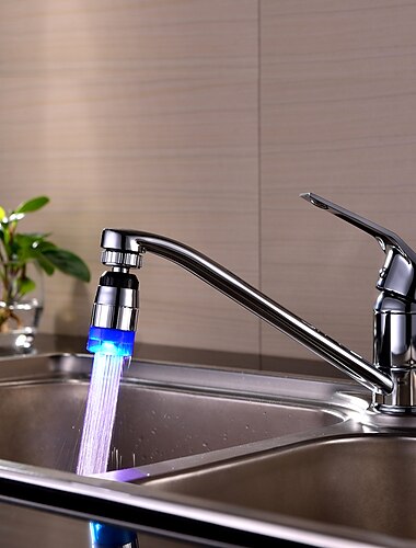  LED-Licht Farbwechsel Wasserhahn Monochrom Wasserhahn Mund Wasserhahn Wasserauslauf
