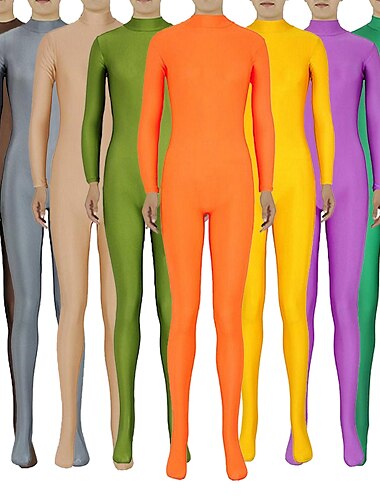  Zentai-kostymer Kattdräkt Huddräkt Formell Stil Klassisk Stil Sexig Karnevalsdräkt Helkroppsdräkt kungens dag Herr Dam Berlock Kön Solid färg Spandex Lykra Kostym för Formell Prestanda Fest Halloween