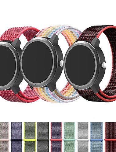  Ver Banda para Garmin Forerunner 265 255 Active 5 Venu 3 2 Plus Vivoactive 4 3 Vivomove Sport Approach S42 S40 20mm 22mm Nailon Reemplazo Correa 20mm 22mm Bucle deportivo Pulsera