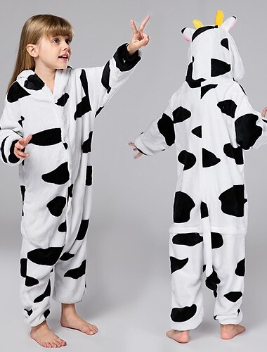  Kinder Tier Nachtwäsche Tarnfarben Onesie-Kostüm Faschingskostüme Milchkuh Pyjamas-Einteiler Kigurumi-Pyjamas Pyjamas Lustiges Kostüm Für Jungen und Mädchen Karneval Karikatur